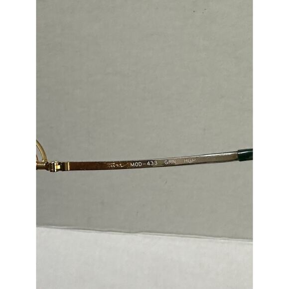 Vintage Tura Mod 433 Gold Oval Half-Rimmed 53 17 Metal glasses Frames Japan - Picture 9 of 12